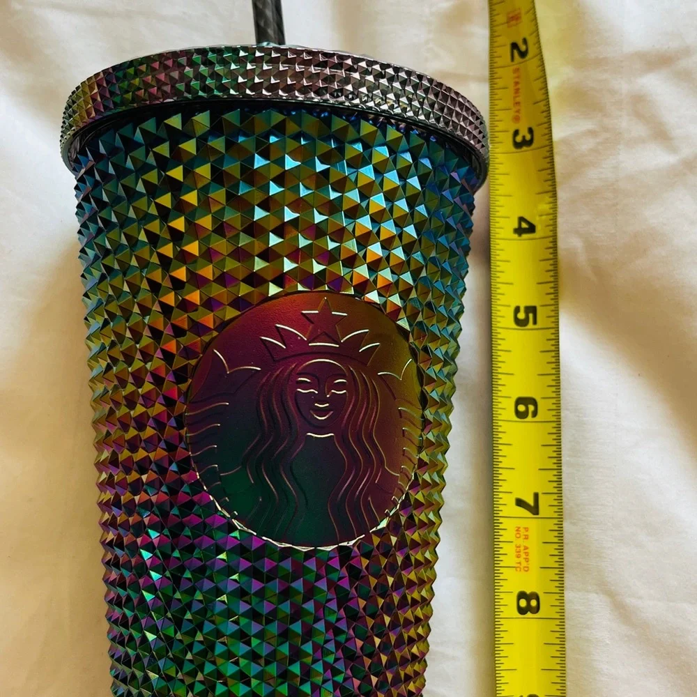 STARBUCKS Siren Logo Iridescent NEW With TAG Includes STRAW Retails $25.95